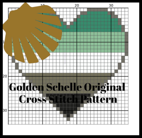 Aromantic Pride Heart Cross Stitch Pattern - Digital Download Only!