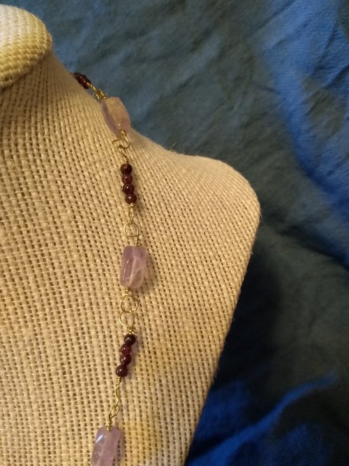 Ancient Imperial Roman Amethyst and Garnet Necklace Byzantine Style