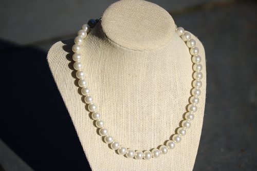 Glass Pearl Necklace Inspired by Roman Byzantine Medieval Renaissance Jewels for Personal Adornment Historical SCA LARP Fidget Stim Jewelry