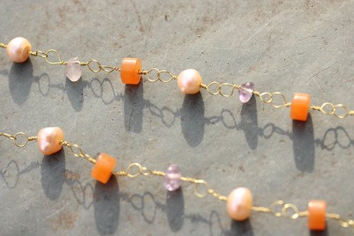 Ancient Roman Multi Gemstone Necklace with Amethyst, Carnelian, Pearls - Be a Byzantine Queen, Modern Maven, or Subtle Witch
