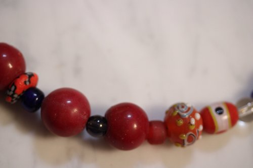 Viking Treasure Festoon Inspired Statement Necklace and Lampwork and Recycled Glass - Norse SCA Medieval LARP
