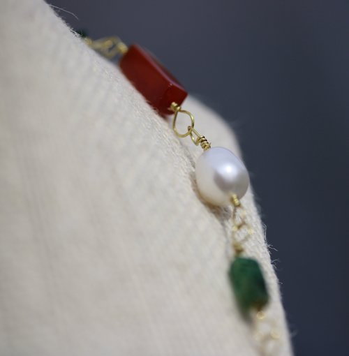 Rainbow of Gems Imperial Roman to Early Byzantine Multi-Gem Necklace Reenactment Ancient Living History SCA Witchy Vibes Metaphysical