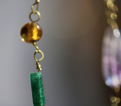 Rainbow of Gems Imperial Roman to Early Byzantine Multi-Gem Necklace Reenactment Ancient Living History SCA Witchy Vibes Metaphysical