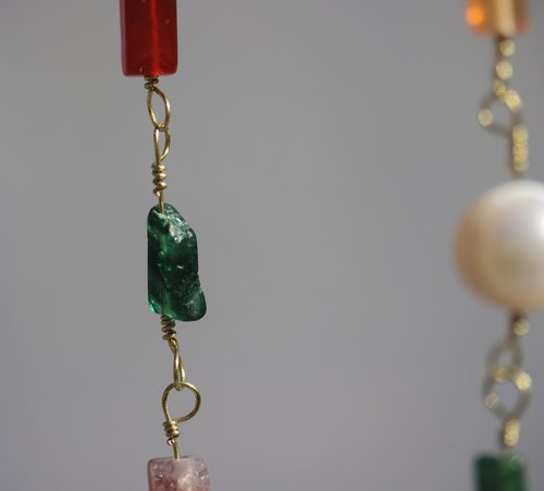 Rainbow of Gems Imperial Roman to Early Byzantine Multi-Gem Necklace Reenactment Ancient Living History SCA Witchy Vibes Metaphysical