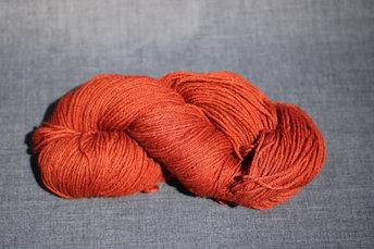 Brick Red Naturally Dyed Worsted Weight Wool Yarn - Dyed with Madder Root, an Ancient, Light-fast, Wash-fast Dye