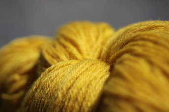 Deep Gold Weld Yellow Worsted Weight Naturally Dyed Wool Knitting or Crochet Yarn