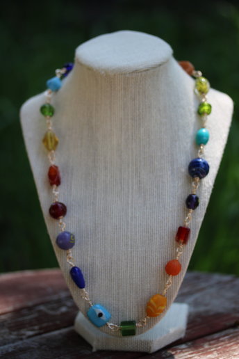 Long, Chunky Rainbow PRIDE Necklace