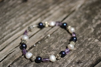 Ancient Roman Inspired Bracelet or Anklet in Asexual Pride Colors