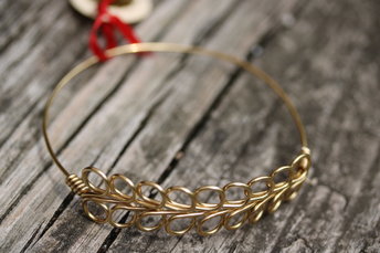 Looped "Leafy" Bracelet or Armlet Inspired by Ancient Artifacts