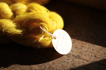 Yellow Plant Dyed (Weld) Wool Thread/Yarn for Embroidery, Tapestry, Lucet, Tablet Weaving, Etc
