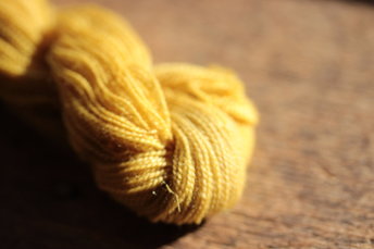 Blonde Plant Dyed (Weld) Wool Thread/Yarn for Embroidery, Tapestry, Lucet, Tablet Weaving, Etc