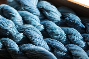 Light Indigo Blue Wool Yarn/Thread for Embroidery, Braiding, Narrow Weaving