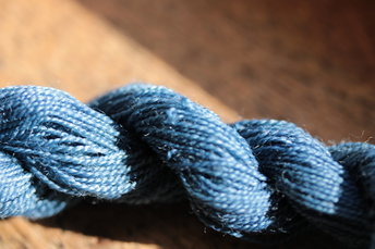 Indigo Blue Wool Yarn/Thread for Embroidery, Braiding, Narrow Weaving