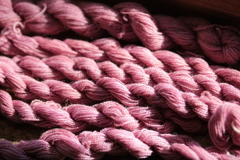 Lilac Purple Lichen Dyed Wool Thread : Wild Foraged Color