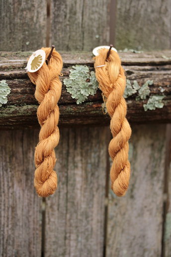 Ginger Pale Tan Lichen Dyed Wool Thread 