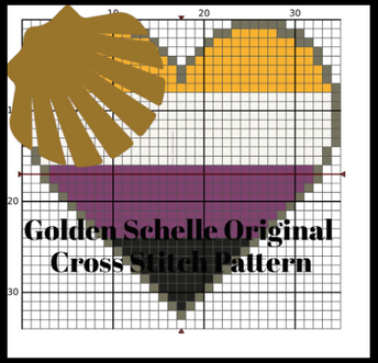 Non-Binary Pride Heart Cross Stitch Kit with Naturally Dyed or DMC Embroidery Floss!